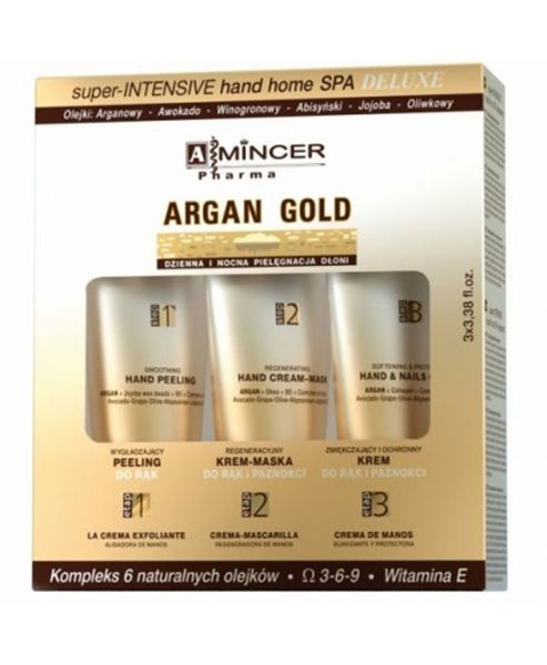 Picture of Amincer argan gold super-intensive hand home spa deluxe kit 3*100 ml