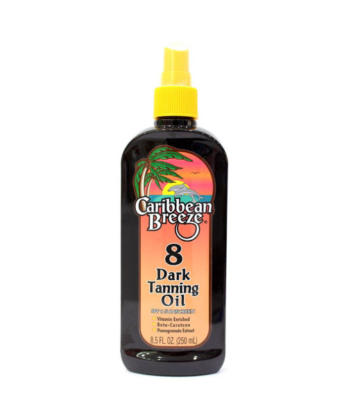 Picture of Caribbean breeze dark tanning spf 8 oil 250 ml