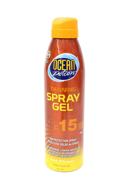 Picture of Ocean potion tanning gel spf 15 spray 177 ml