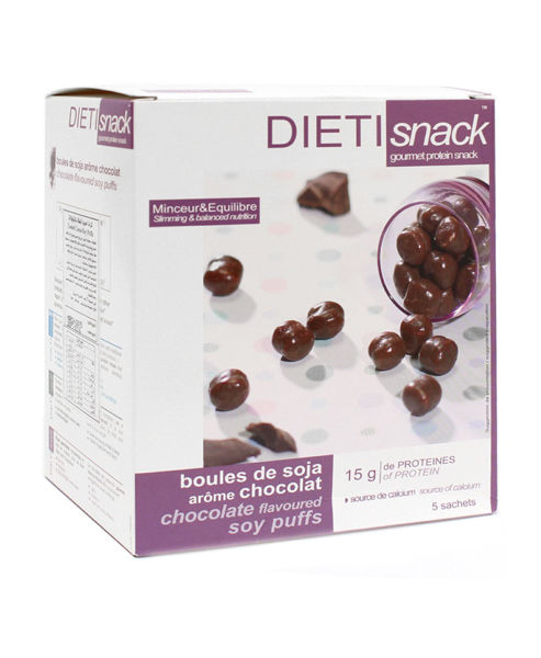 Picture of Dieti snack chocolate soy puffs sachet 5*15 g