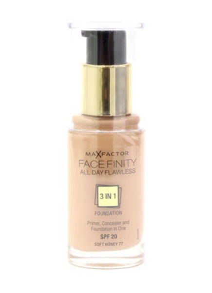 Picture of Max factor facefinity 3 in 1 foundation soft honey 77