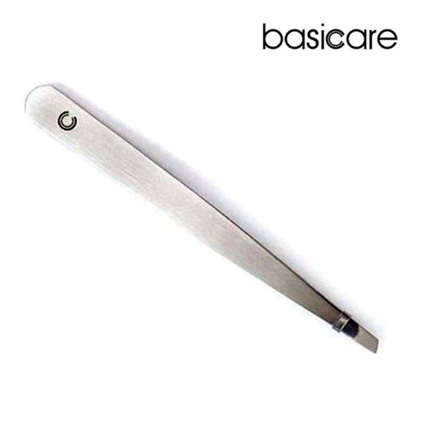 Picture of Basicare tweezer satin 9cm - slant tip #1009