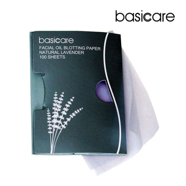 Picture of Basicare natural facial oil blotting paper 100 sheets #1284