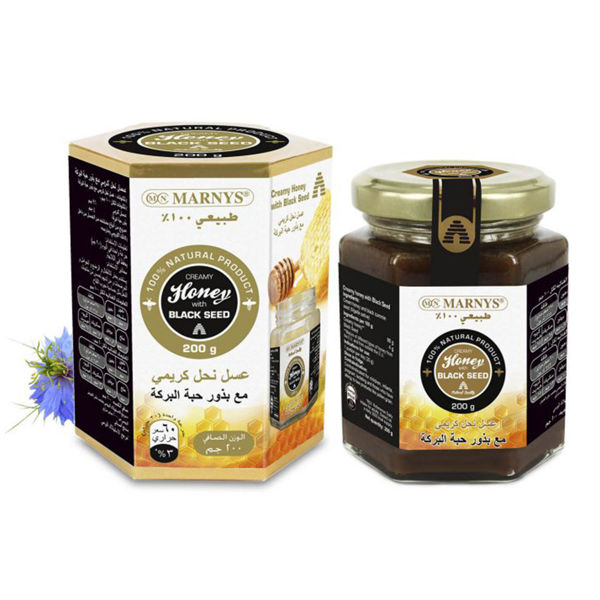 Picture of Marnys creamy honey with black seed 200 g