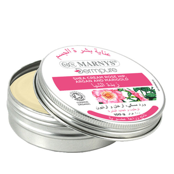 Picture of Marnys dermpure shea cream with rosehip and argan and marigold 100 g
