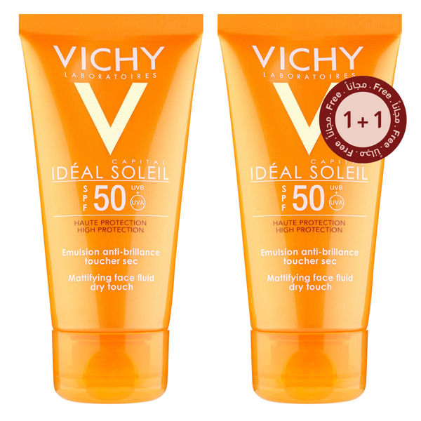 Picture of Vichy capital soleil spf 50 dry toutch (buy 1 get 1 free) emulsion 50 ml