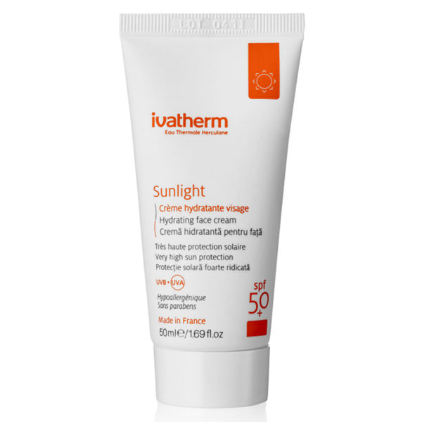 Picture of Ivatherm sunlight spf 50+ hydrating face cream 50 ml
