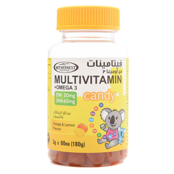 Picture of Multivitamin + omega 3 orange & lemon flavour chewable tablet 60*3 g